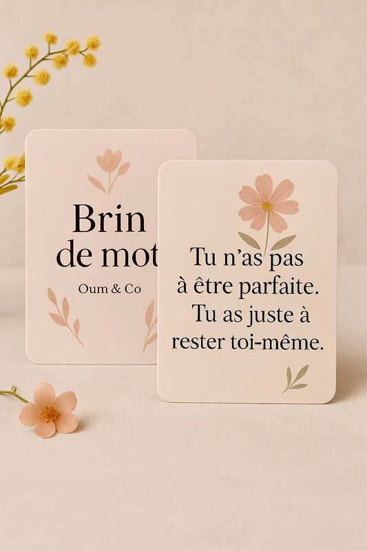 Brin de mot - Pour fille et garçon - plaquette de 6 cartes à imprimer - OFFERT